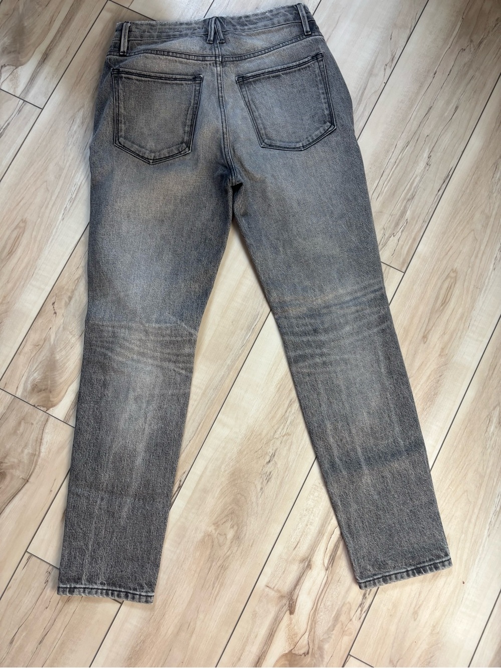 Good American Distressed Washed Black Boyfriend Jeans